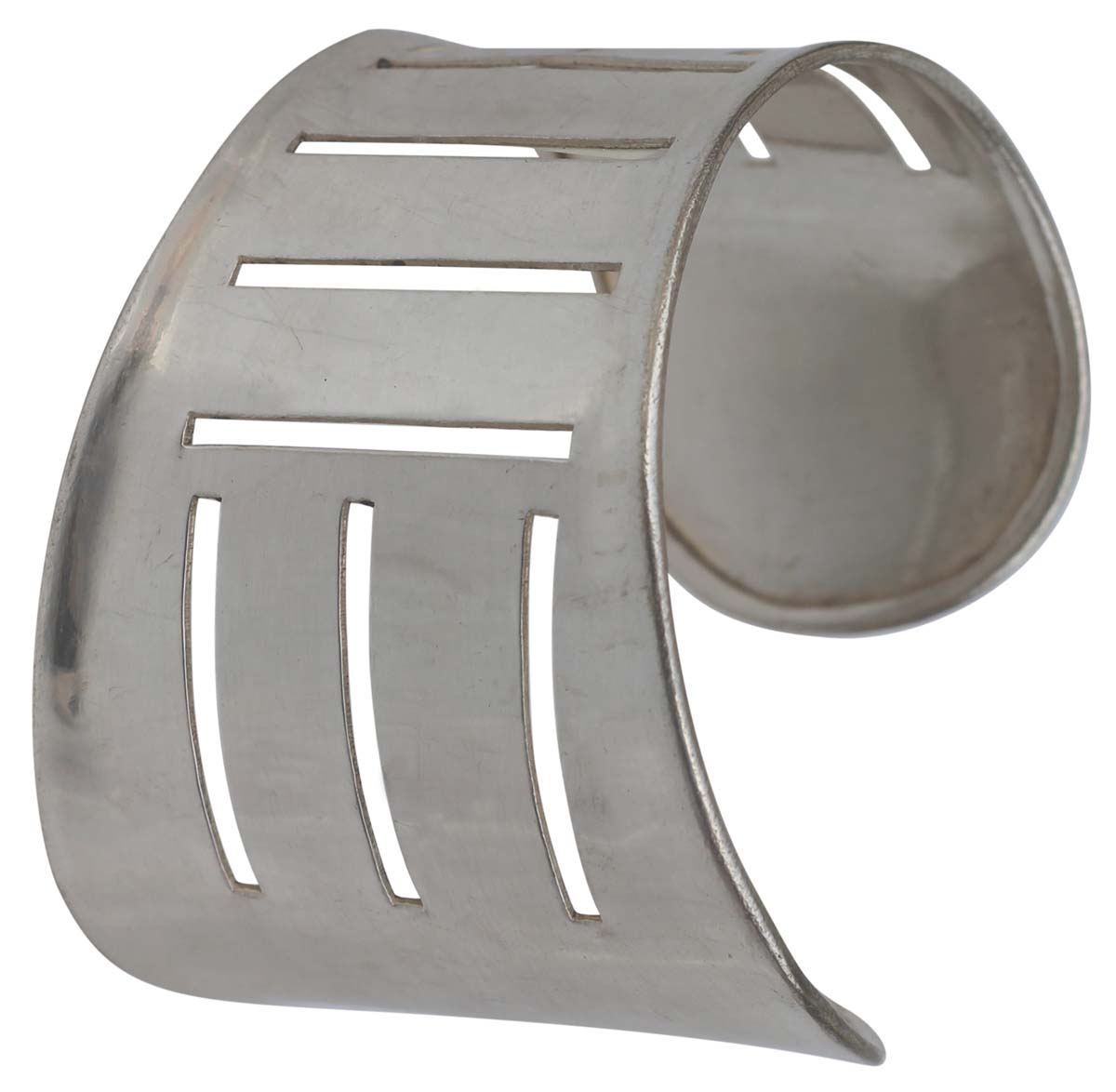 Bracelets in Bulk – Cuff Bracelet – Cast in Brass – Cut-Out Lines – Silver Plated – Wholesale Bracelets from India